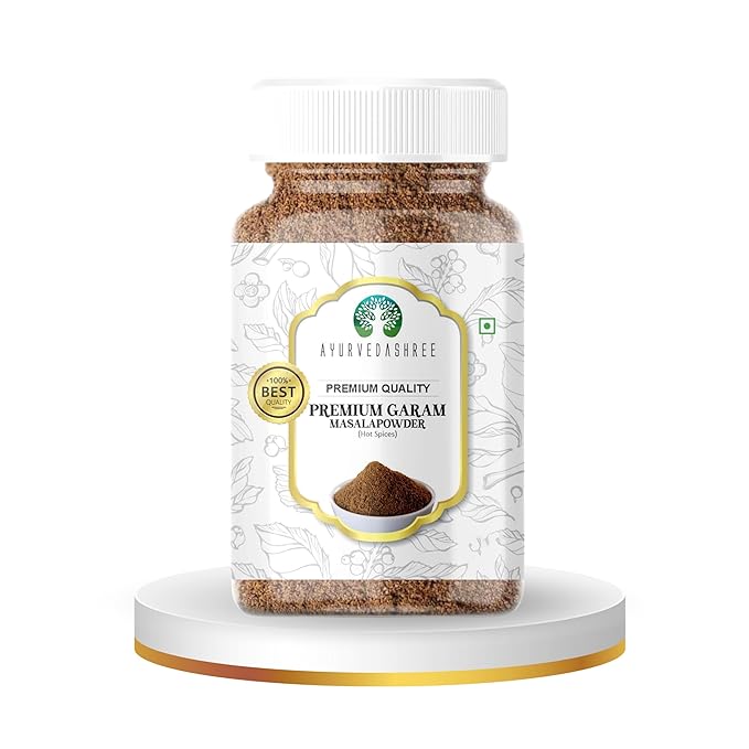 AYURVEDASHREE Premium Garam Masala 100gm PET Jar | All Natural | Salt-Free | Vegan | No Colors | NON-GMO| Indian Origin | Blend of 20 Premium Herbs & Spices