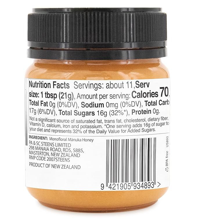 Steens Manuka Honey - MGO 830+ - Pure & Raw 100% Certified UMF 20+ Manuka Honey - Bottled and Sealed in New Zealand - 7.9 oz