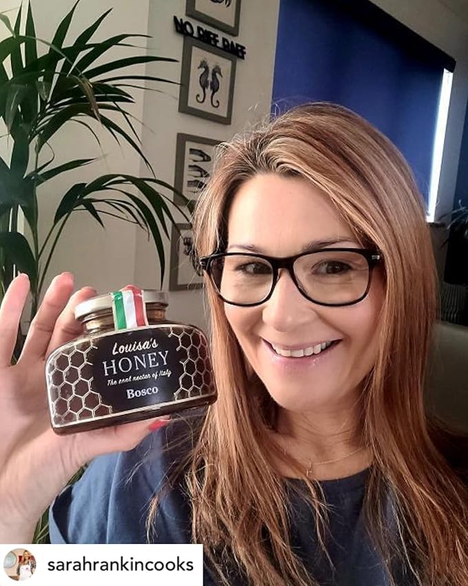 Louisa's Bosco Honey | Award-Winning Italian Raw & Pure Honey | TA 20+ (MGO 829+) | 100% Traceable | Sustainably Sourced | GMO, Gluten & Allergen Free | 350g