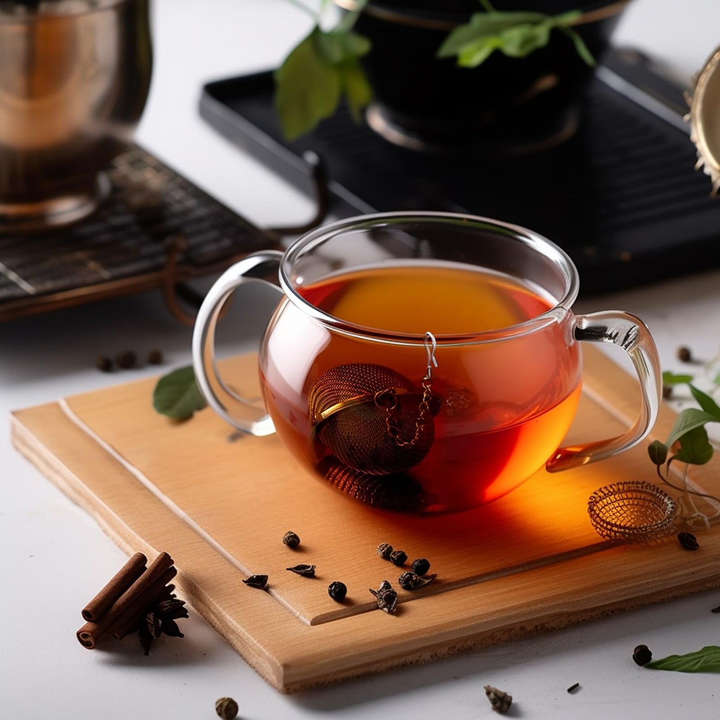 2PC Stainless Steel Mesh Tea Infuser,2.1 inch Tea Ball with Honey Bee