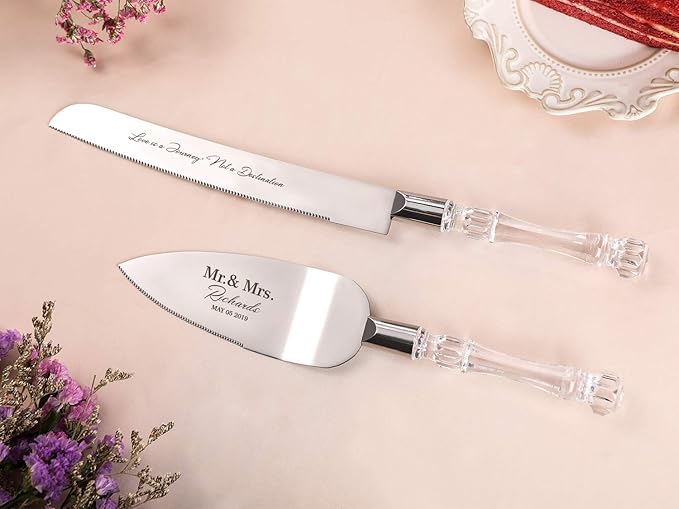 AW BRIDAL Personalized Wedding Cake Knife and Server Set Cake Cutting Set for Anniversary Wedding Engagements Bridal Shower Gifts for Couples//DK001CPP68//