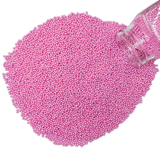 Homankit Pink Nonpareils Sprinkles Edible Cookie Decorations Mini Pearls for Decorating Cake, Baking, Cupcake Toppers, Ice Cream, Donuts 3.88 Ounce