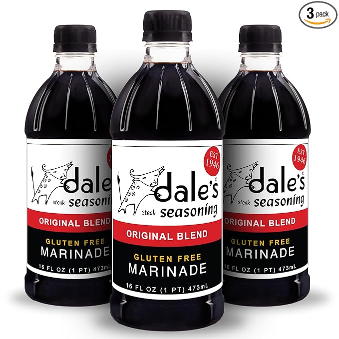 Original Steak Seasoning By Dale's, Gluten-free I No Cholesterol | Delicious on Meats, Fish, Poultry | (3) 16 oz Bottle | No Long Marinating, Savory Blend of Exotic Spices!