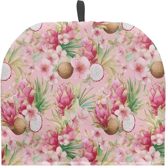 Hawaiian Large Tea Cozy for Teapot Coconut Print Extra Thick Tea Pot Cover Home Kitchen Decoration Insulated Teapot Cozy Dust Kitchen Accessories for Home Daily