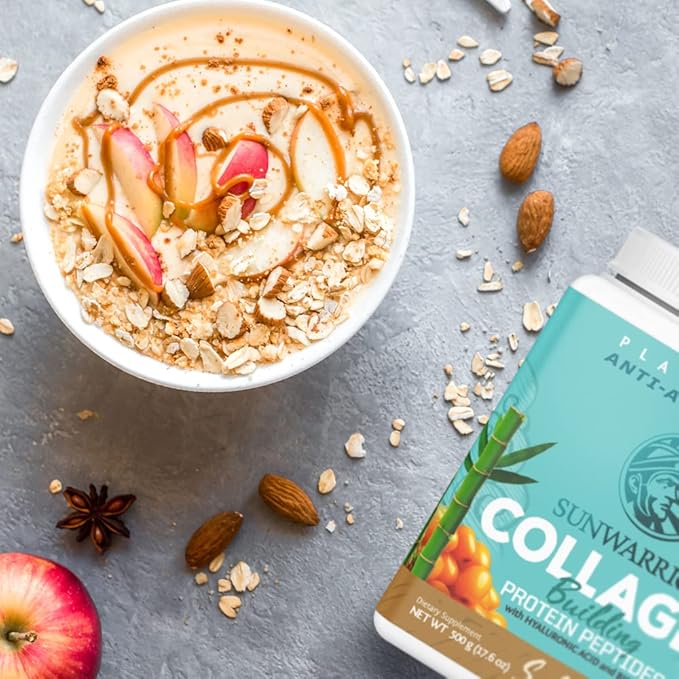 Vegan Collagen Protein Powder for Women Silica Plant Based Collagen Powder with Vegan Hair Skin and Nails Vitamins Non-GMO No Added Sugar Soy Dairy & Gluten Free (Salted Caramel, 20 Servings)