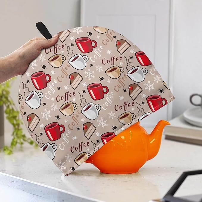 Coffee Teapot Cover Tea Cozy for Teapot Insulated Kitchen Accessory Tea Pot Cozy for Keeping Warm Brown Home Decor