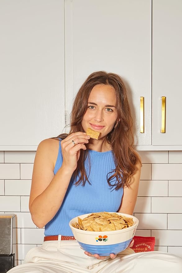 Unbothered Foods Rosemary & Sea Salt Sourdough Crackers - Gut-Friendly & Easy to Digest, Non-GMO, No Added Sugar, Nut-Free, Perfect for Cheese & Snacks, 100% Naturally Fermented (3-pack)