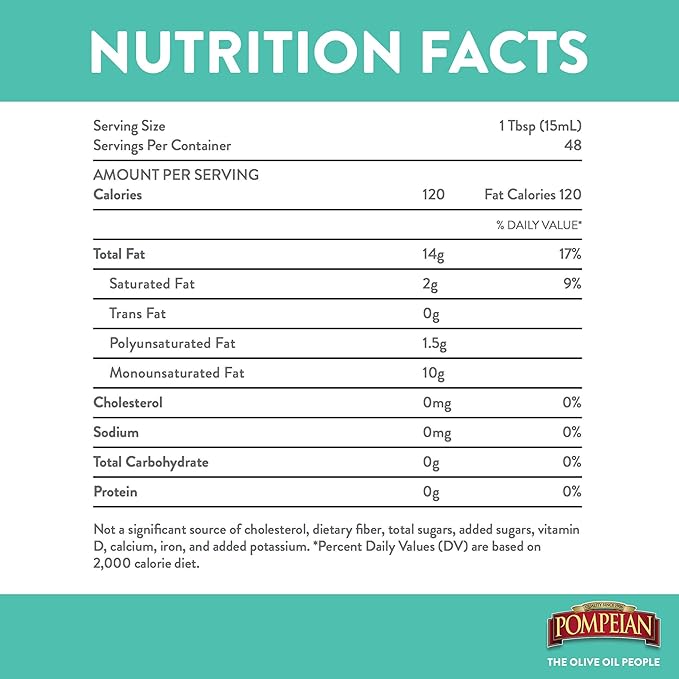 Pompeian Smooth Extra Virgin Olive Oil, Contains Polyphenols, First Cold Pressed, 24 Fl Oz