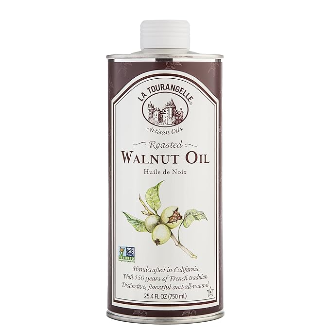 La Tourangelle, Roasted Walnut Oil, Plant-Based Source of Omega-3 Fatty Acid, Cooking, Baking, & Beauty, 25.4 Fl Oz