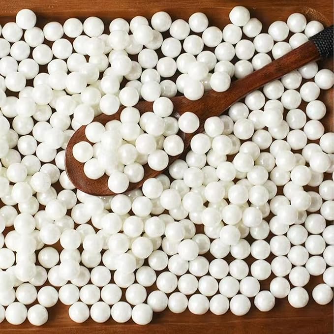 Sentovac 7mm White Pearl Sprinkles Edible Cake Decorating Sugar Candy Cookie Cake Cupcake Topper Ice Cream Baking Decorations Halloween Christmas Valentines Wedding Supplies