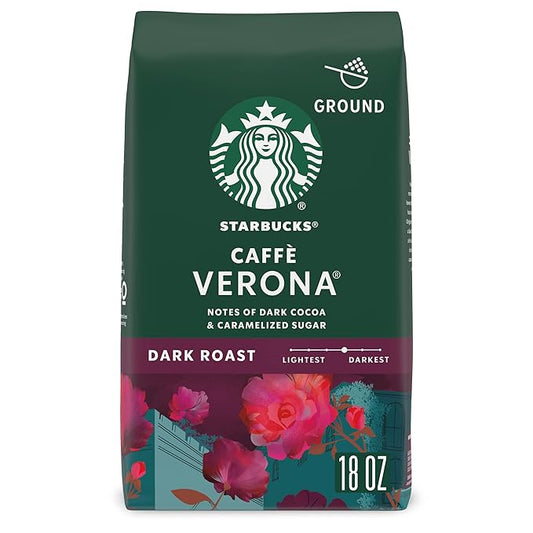 Starbucks Ground Coffee, Dark Roast Coffee, Caffì±?Verona, 100% Arabica, 1 bag (18 oz)