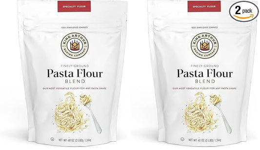 King Arthur Pasta Flour Blend, Finely Ground, 3 lb,White (Pack of 2)