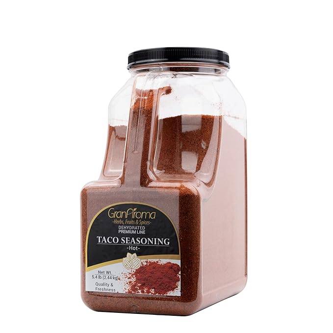 GranAroma Hot Taco Seasoning Mix – Perfect for Tacos, Burritos, and Tex-Mex Recipes (5.4 Pound)