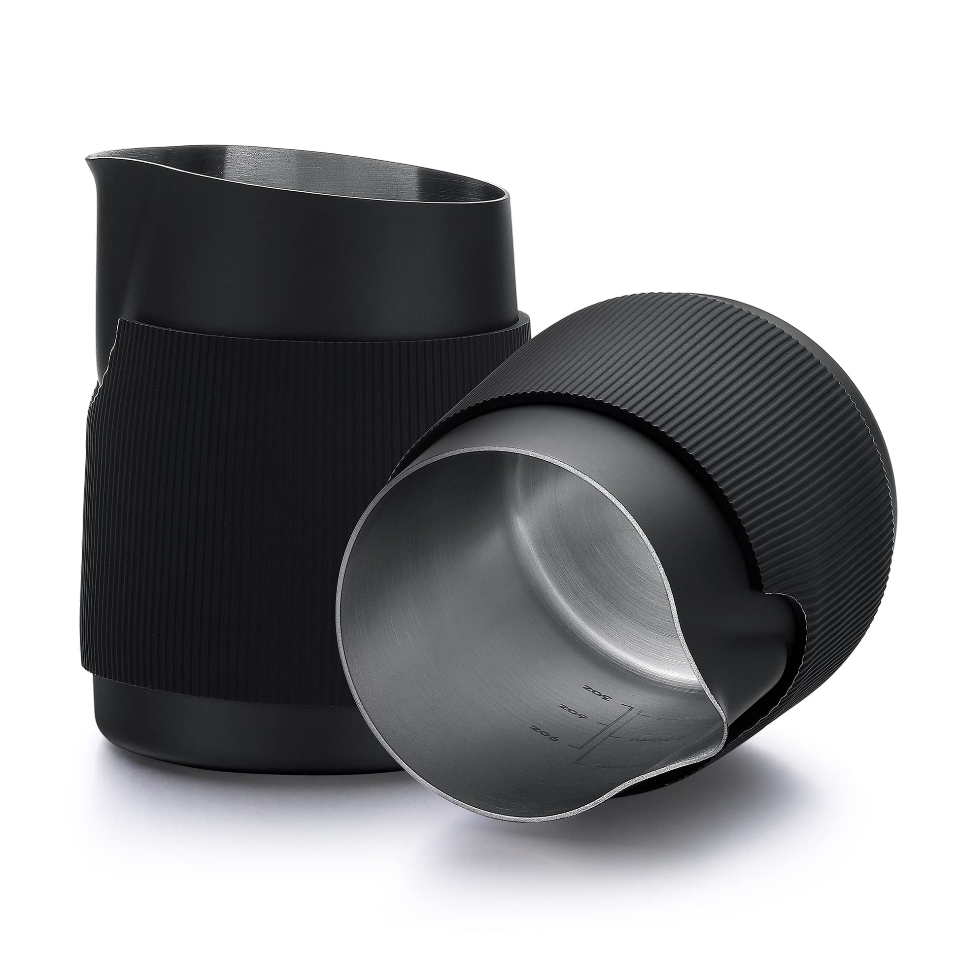 Normcore Handleless Milk Pitcher - Espresso Steaming Pitcher with Round Spout - 18/8 Stainless