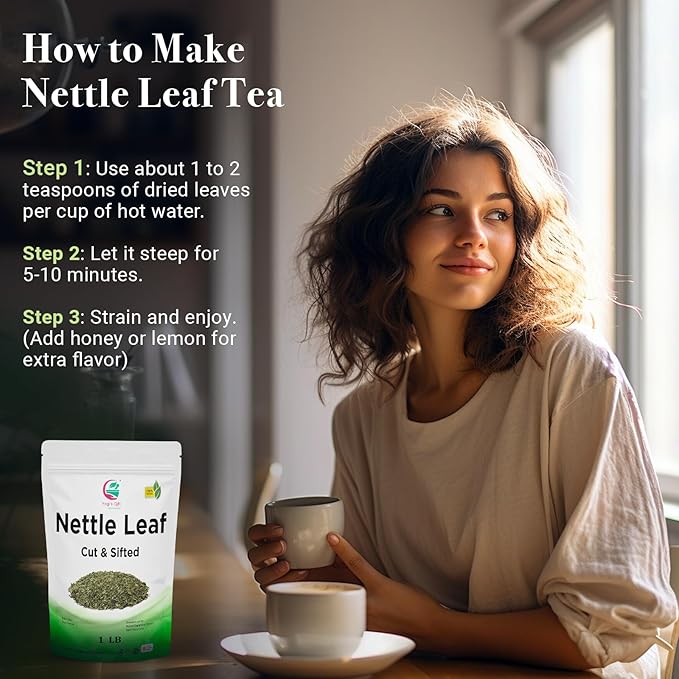 Stinging Nettle Leaves Dried 1 Lb | Cut and Sifted | Loose Nettle Herb Bulk | Non- Gmo, Ethically sourced | By Yogi's Gift®