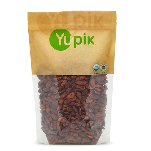 Yupik Organic Almonds with Tamari (Soy Sauce), 2.2 lb (35.2 oz), Kosher, Non-GMO, Vegan, Gluten-Free, Whole Seasoned Nuts, Salty Flavor, High in Fiber, Crunchy, Savory Snacks