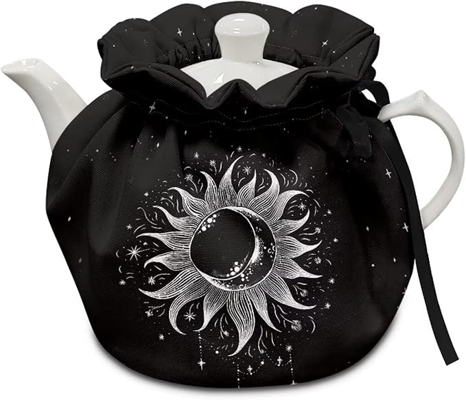 Gothic Sun Tea Cozy Kettle Dust Cover Large Tea Cosy Portable Easy to Clean Tea Pot Dust Cover Insulated Tea Cosy for Hotel Thicken Kettle Dust Cover for Kitchen, CZA18