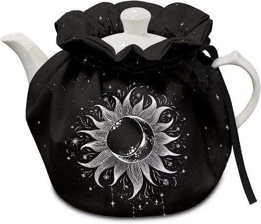 Gothic Sun Tea Cozy Kettle Dust Cover Large Tea Cosy Portable Easy to Clean Tea Pot Dust Cover Insulated Tea Cosy for Hotel Thicken Kettle Dust Cover for Kitchen, CZA18