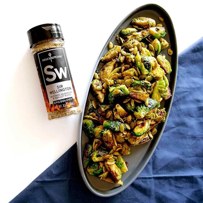 Spiceology & Hell's Kitchen - Sir Wellington - Mustard, Mushroom and Shallot Spice Blend - Savory Meat Seasoning - 3.2 oz