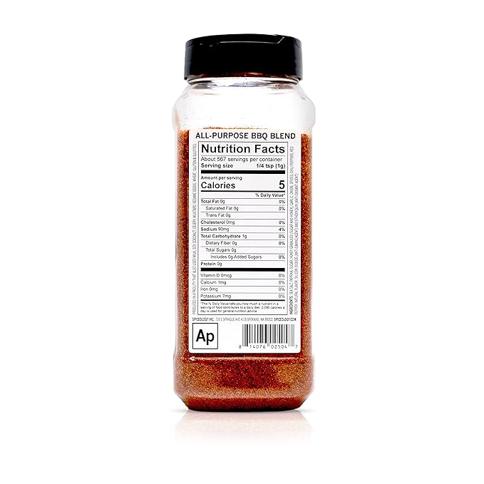 Spiceology - All Purpose BBQ Rub and Spice Blend - Use On: Beef, Fish, Chicken, Vegetables, and Sauces - 20 oz