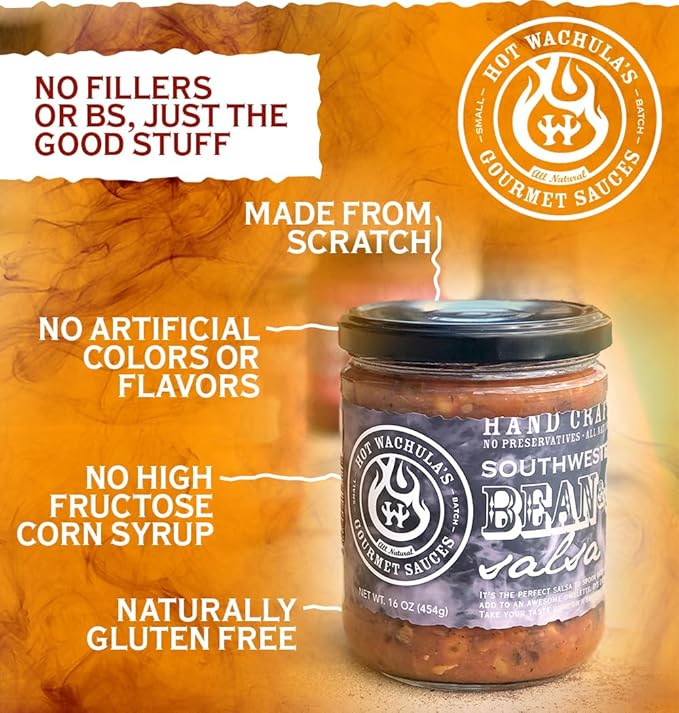 Hot Wachula?셲 Southwest Black Bean & Corn Salsa | Medium | Hand Crafted Small Batch Salsa | Made with Fresh All Natural Ingredients | Gluten Free | Low Sodium