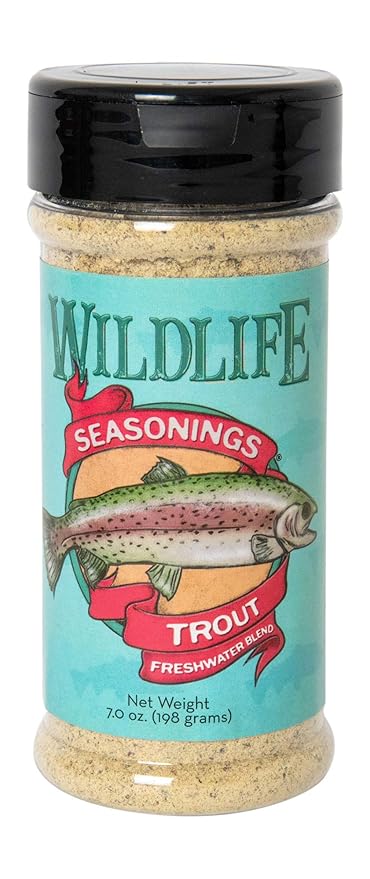 Wildlife Seasonings Trout Freshwater Blend ??Premium Dry Rub & Grilling Seasoning for Trout, Meat, & Vegetables ??Perfect Steak Marinade & Stuffing Seasoning ??Enhance Fish