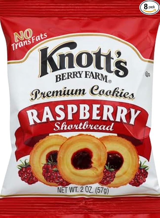 Knott's Berry Farm Raspberry Shortbread, 2-Ounce Packages (Pack of 8)
