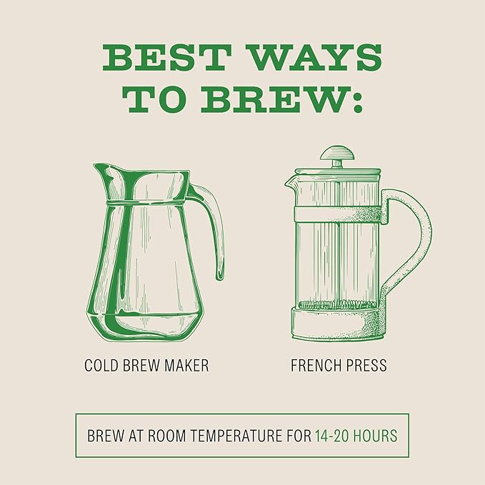 Bizzy Organic Cold Brew Coffee | Espresso Blend | Coarse Ground Coffee | Medium-Dark Roast | Micro Sifted | Specialty Grade | 100% Arabica | 1 LB
