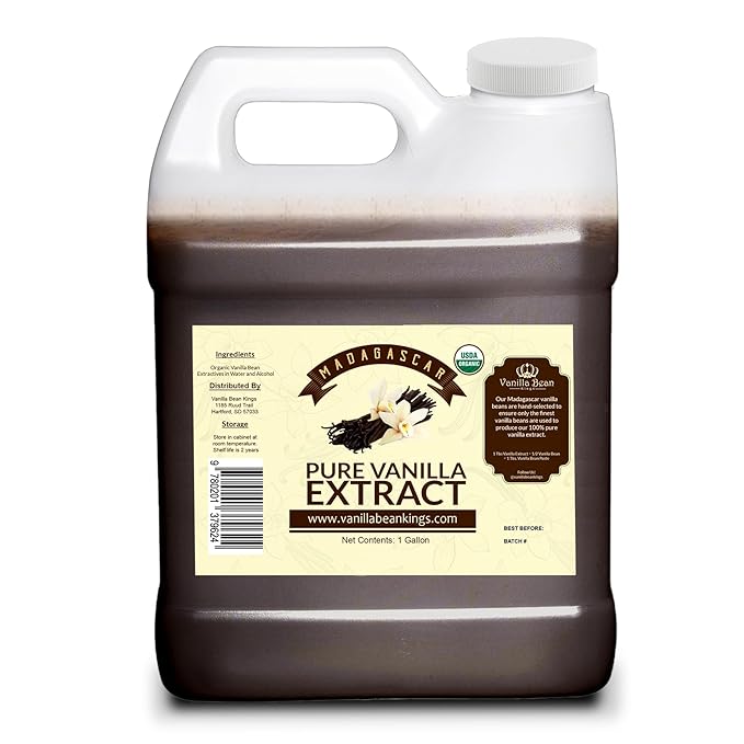 Organic Vanilla Extract - Made with Madagascar Vanilla Beans - 1 Gallon ??For Baking, Desserts, Home Cooking and Chefs
