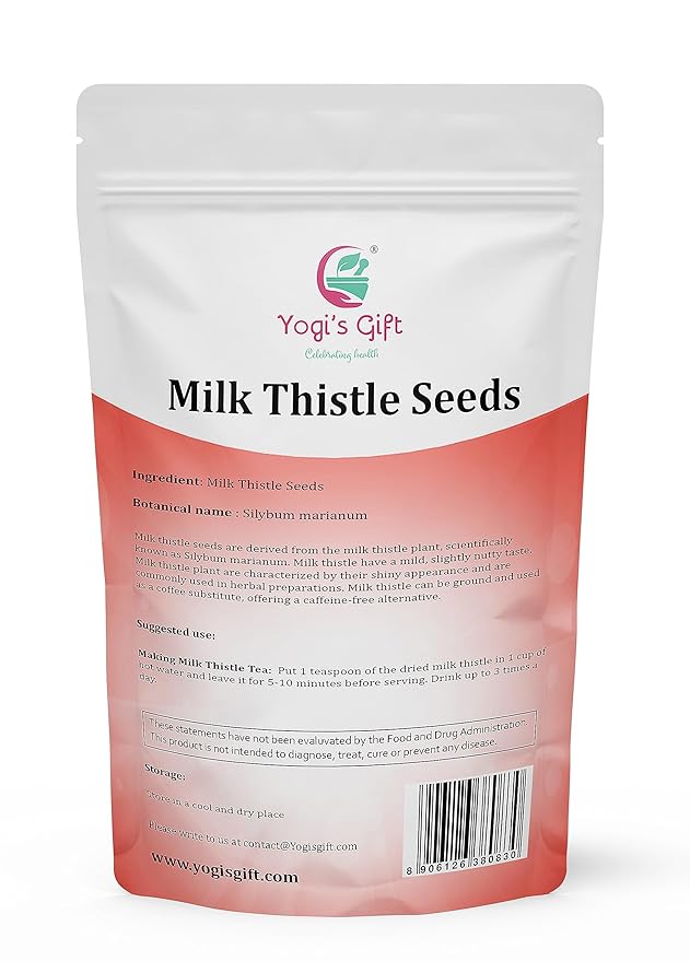 Milk Thistle Tea (Seeds) 1 LB | Promotes Liver Health | Loose Bulk Bag | by Yogi's Gift®