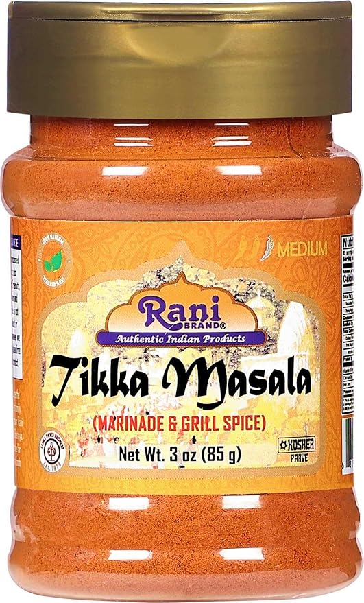 Rani Tikka Masala Indian 7-Spice Blend 3oz (85g) PET Jar ~ All Natural | Salt-Free | Vegan | No Colors | Gluten Friendly | NON-GMO | Indian Origin
