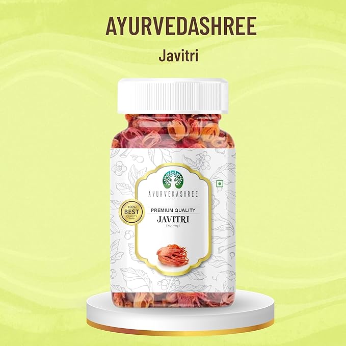 AYURVEDASHREE Mace Whole (Javathri), Spice 50g PET Jar ~ All Natural | Vegan | NON-GMO | Indian Origin | Javitri.