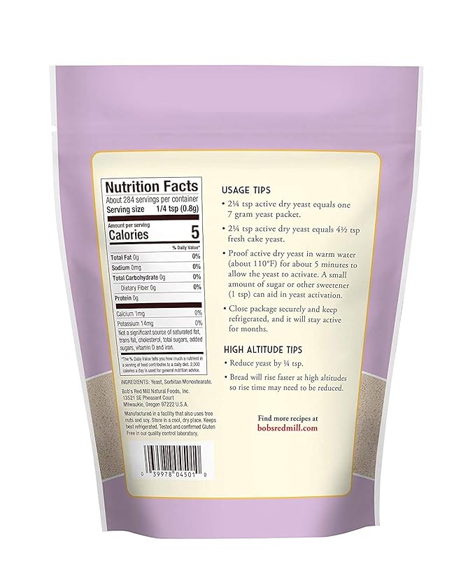 Bob's Red Mill Active Dry Yeast (8 Ounce (Pack of 2)