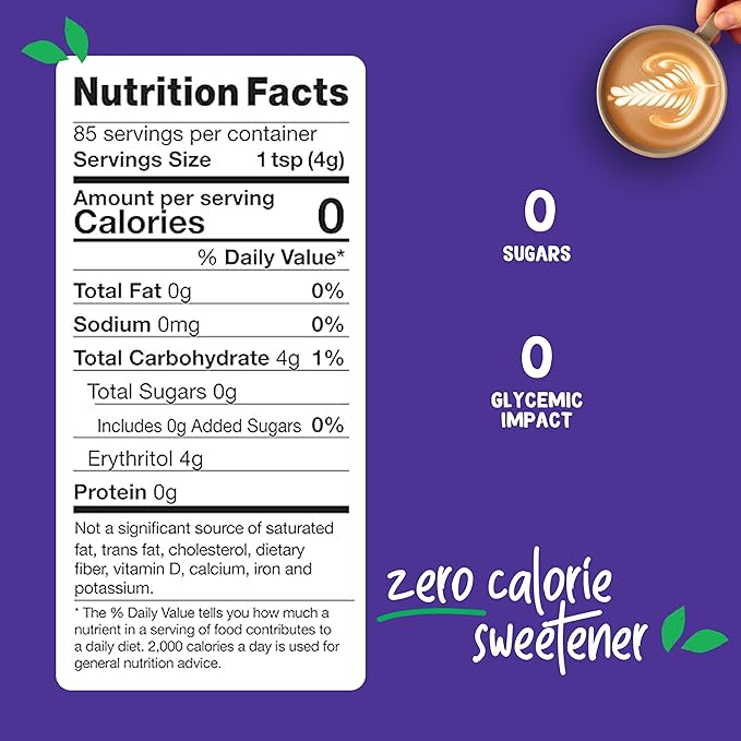 Pyure Organic Stevia Blend | Granulated All-Purpose - White Sugar Substitute | Zero Carb, Zero Sugar, Zero Calorie | Plant-Based Stevia Sweetener for Keto Friendly Food | 12 oz (Pack of 4)