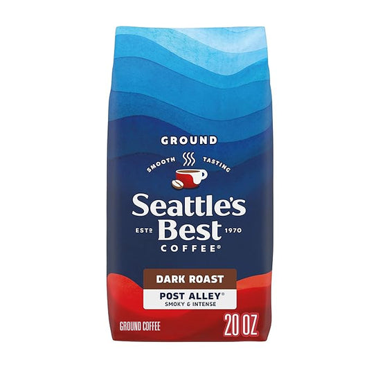 Seattle???Best Coffee, Dark Roast Ground Coffee, Post Alley, 100% Arabica, 1 Bag (20 oz)