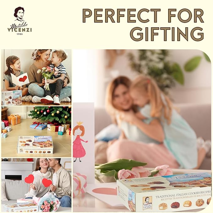 Matilde Vicenzi Verona Excellence Gift Box - Assortment of Italian Pastries and Cookies for Corporate, Birthday, Mother's Day, Father's Day, Teachers Gift, Get Well and Other Special Occasions - 32 oz (907g)