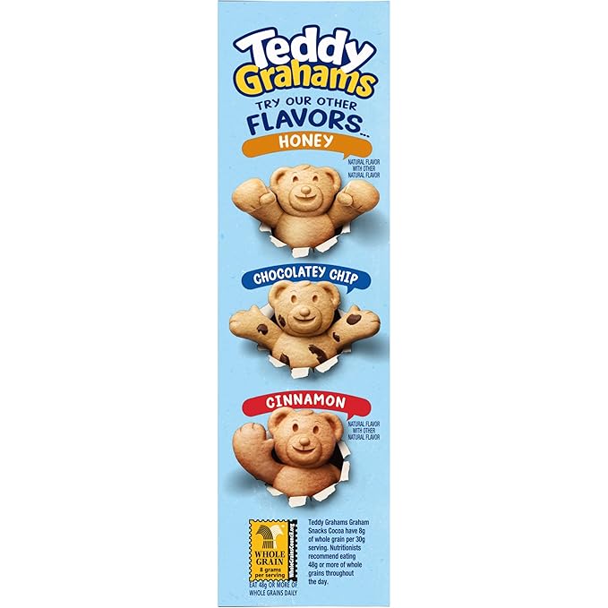 TEDDY GRAHAMS Chocolate Graham Snacks, Bulk Kids Snacks, 6 - 10 oz Boxes