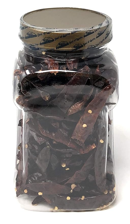 Rani Chilli Whole (Lal Mirch Sabut) 8oz (225g) PET Jar ~ All Natural, Salt-Free | Vegan | No Colors | Gluten Friendly | NON-GMO | Indian Origin