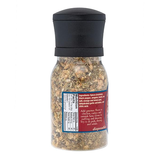 Olde Thompson Chicken Grilling Seasoning Grinder, Rosemary Spice Blend with a Hint of Citrus, 3.75 Ounce