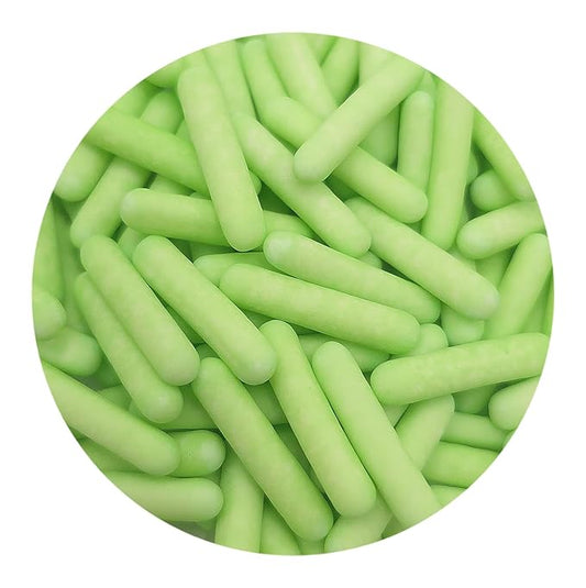 NCS Matte Green Large Shaped Rod Decorative Cake or Cupcake Edible Topper, 8 ounces