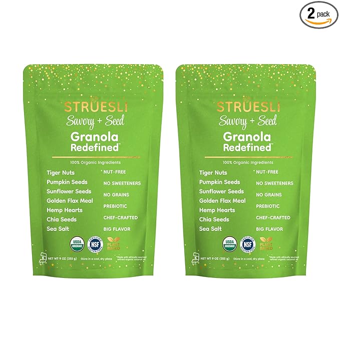 Struesli - Organic Savory + Seed Granola Redefined | No Added Sweeteners, No Grains | Keto & Paleo Friendly | Gluten-Free, Grain-Free | Healthy Adult Snack | High-Fiber, Nutrient-Rich, Satisfying Crunch