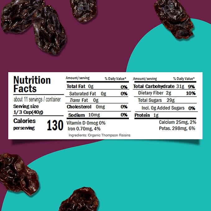Organic Raisins by Bella Viva Orchards, 1 Lb. Bag