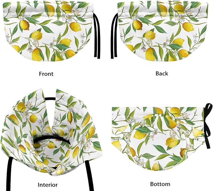 Lemon Tea Cozy for Teapot Insulated Dust Proof Tea Pot Cozy for Keeping Warm Washable Teapot Dust Protector with Drawstring,Extra Thick