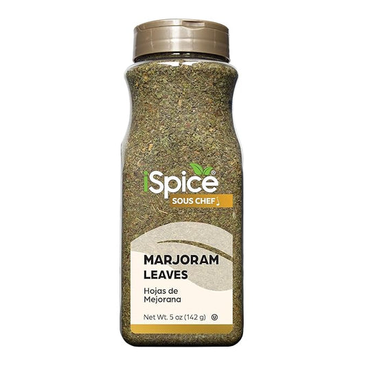 iSpice | Marjoram Leaves | 5 oz | Bulk Size | Premium Herbs | Kosher