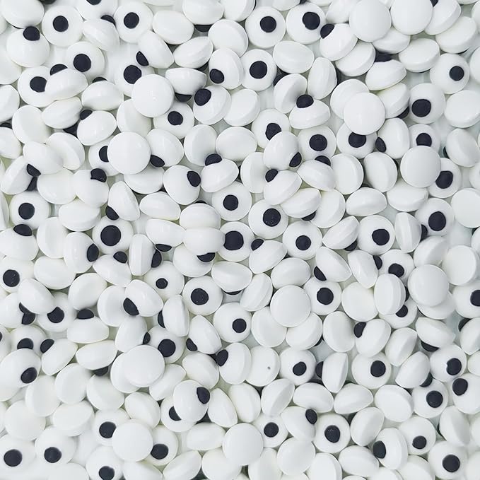 10mm Small Candy Eyes for Decorating Edible Candy Eyes Eyeballs Halloween Sprinkles for Cake Decorations, Baking, Ice Cream, Cookies, Cupcake Topper 3OZ