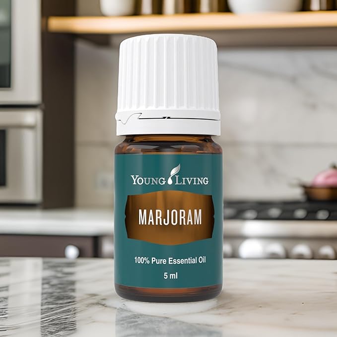Young Living - Marjoram Essential Oil 5 ml | Soothing Muscle Relief | Aromatherapy for Relaxation | Ideal for Massage | Diffusing for a Calming Environment