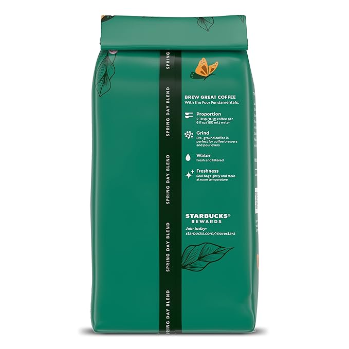 Starbucks Ground Coffee, Medium Roast, Spring Day Blend, 100% Arabica, Limited Edition, 17 oz bag