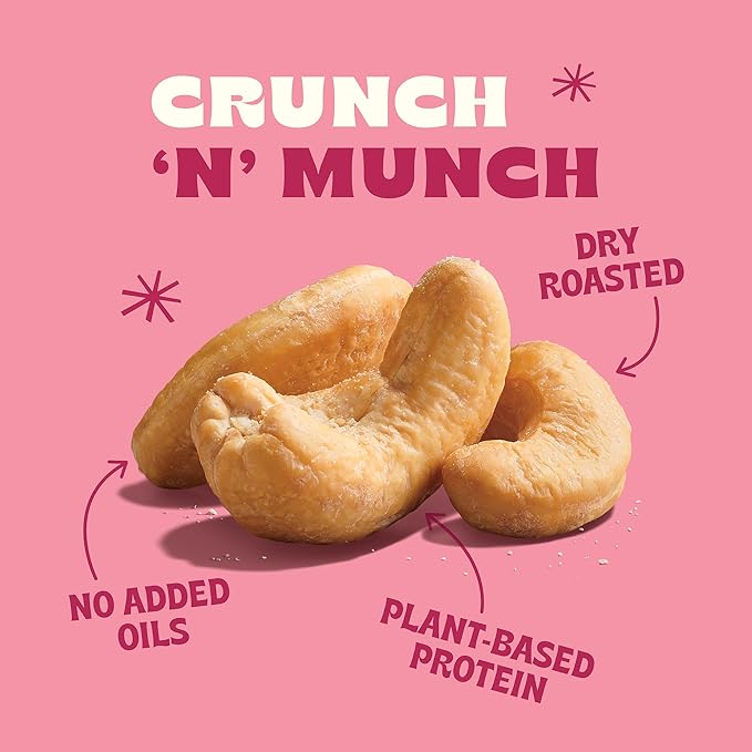 Back to Nature Jumbo Cashews - Dry Roasted with Sea Salt, Non-GMO High Protein Snacks, 9 Ounce