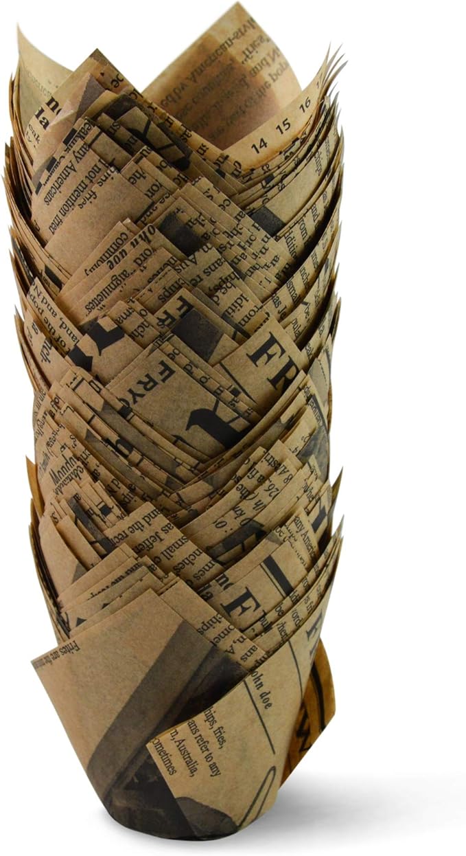 Unbleached Newspaper Medium Size Tulip Baking Cups Cupcake Liners Muffin Liners Greaseproof Paper 1000