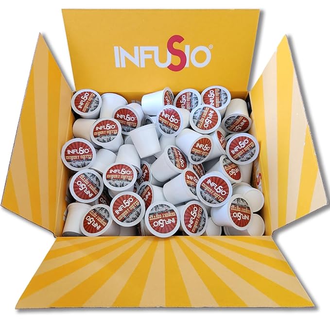 96 Count - Chicory Coffee, Single Serve Coffee Pods for Keurig K Cupì§?Brewers - InfuSio Premium Roasted Coffee (Chicory, 96 count Compatible with 2.0)??ˆ?,<div>
